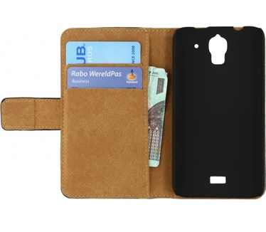 Mobilize Mobilize Slim Wallet Book Case voor Huawei Ascend Y360 - Zwart