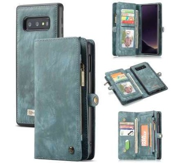 Caseme Samsung Galaxy S10e Luxe Leren Portemonnee Hoesje (groen)