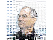 Steve Jobs opgebouwd uit Apple-producten