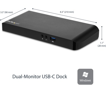 Startech.com USB-C Dual-Monitor Laptop Dock MST & PD (MST30C2DPPD)