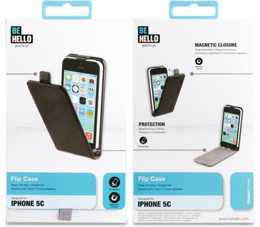 BeHello iPhone 5C Flip Case Black
