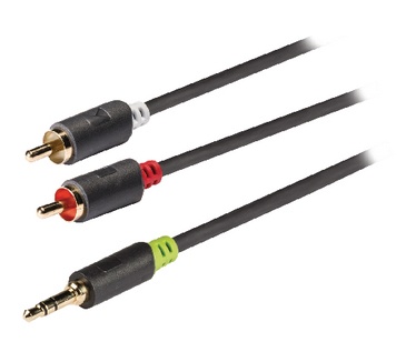Konig 2 m, 3.5 mm male/2 x RCA male