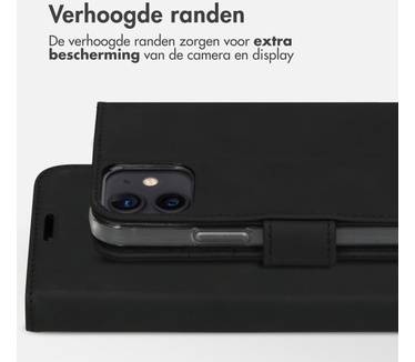 Accezz Wallet Softcase Booktype (IPhone 12, iPhone 12 Pro) Zwart