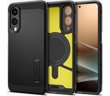 Spigen Galaxy S25 Edge Case Tough Armor AI (MagFit) Zwart