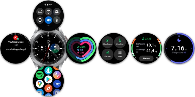 Samsung Galaxy Watch4 menustructuur