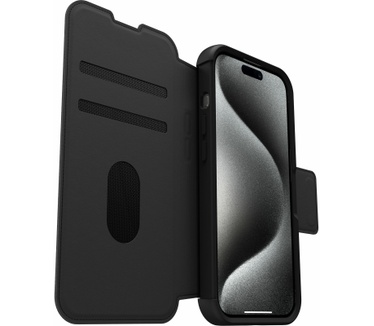 Otterbox Strada Series Folio MagSafe voor iPhone 15 Pro, Shadow - Geen retailverpakking