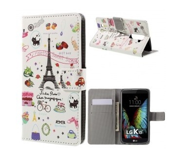 qMust LG K10 Wallet Case - hoesje met stand - Paris