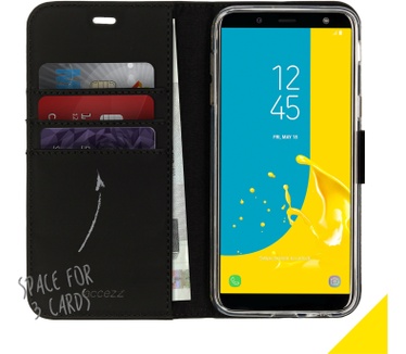 Accezz Wallet Softcase Bookcase Samsung Galaxy J6 (Galaxy J6) Zwart