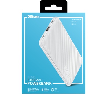 Trust Primo Ultra-thin Powerbank 5.000 mAh Wit