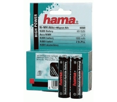 Hama NiMH Battery 2x AA (Mignon - HR 6) 1300 mAh