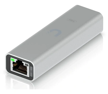 Ubiquiti 5G Ethernet Adapter, 5 GbE RJ45 To USB Type-C, Polycarbonate, Aluminum Alloy Interfaceadapter - Zwart,Grijs