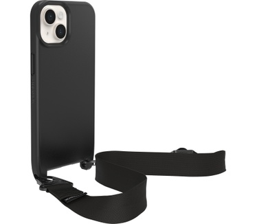 Otterbox OtterBox React Lanyard hoesje met MagSafe voor iPhone 14, ultradunne beschermhoes met verstelbare en afneembare lanyardriem, getest volgens militaire standaard, Zwart