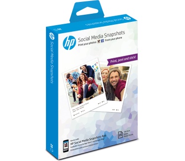 HP Social Media Snapshots Removable Sticky Photo Paper-25 sht/10 x 13 cm