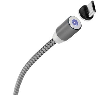 Mobiparts Magnetic 3-Pack to USB Cable 1.5A Dark Grey 1m