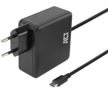 ACT USB-C laptop wall charger 100W with Power Delivery profiles, 2 meters (100 W, 1 portie), USB-lader, Zwart