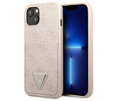 Guess 4G Double Card Back Case - iPhone 13 Mini (5.4") - Roze Roze