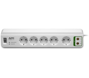 APC Stekkerdoos met overspanningsbeveiliging 5x stopcontact + Coax