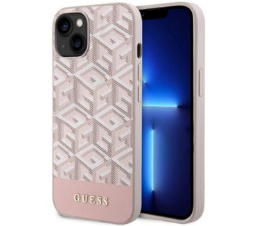 Guess G-Cube MagSafe Back Case - Apple iPhone 13 (6.1") - Roze Roze