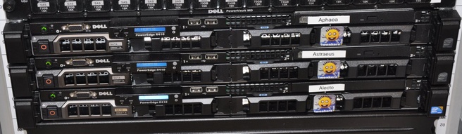 Dell R410-vooraanzicht in actie