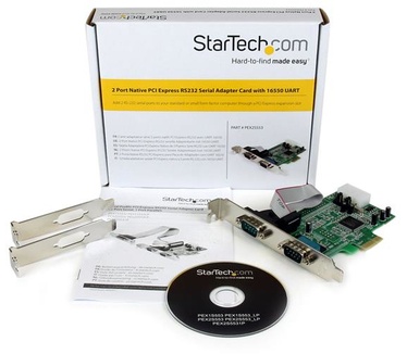 Startech.com 2-poort Native PCI Express RS232 Seri