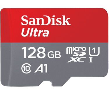 Sandisk Ultra microSDXC Class 10 UHS-I A1 UHS Class 1 128GB + SD-adapter