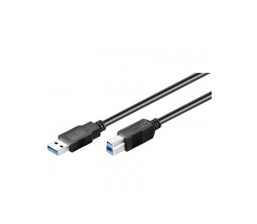 Assmann USB 3.0, USB A - USB B, 5 m Zwart