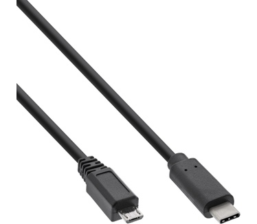 InLine USB C/USB Micro-B, 2 m Zwart