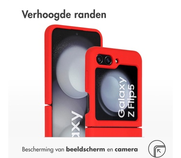 Accezz Liquid Silicone Backcover Samsung Galaxy Z Flip 5 - Rood