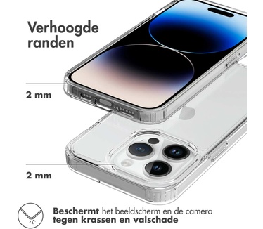 Accezz Xtreme Impact Backcover iPhone 15 Pro - Transparant
