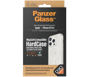 PanzerGlass PG Hardcase Iphone 2023 Pro 6.1In MS D3O (Apple - iPhone 15 Pro) Transparant