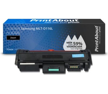 PrintAbout Huismerk Samsung MLT-D116L (SU828A) Toner Zwart Hoge capaciteit