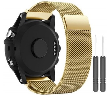Just in Case Milanees armband voor Garmin Fenix 3 / Fenix 3 HR - Goud