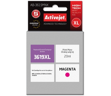 Activejet Activejet AB-3619MNX inkt (Brother LC3619M vervanging; Supreme; 20 ml; rood)