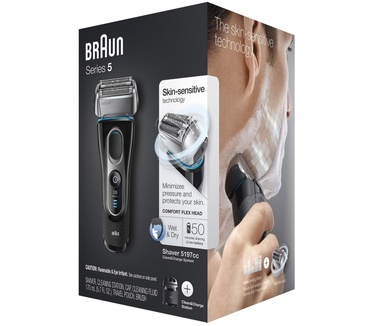 Braun Series5 5197cc Elektrisch Scheerapparaat Man, Clean&Charge, Nat En Droog Scheerapparaat