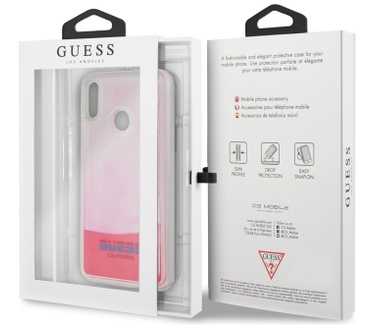 Guess Liquid Glow in the Dark Hard Case Huawei P Smart 2019 Roze  Roze
