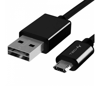 Techly High Speed USB Cable to Micro USB Reversible Connectors Black 1m ICOC MUSB-A-010S