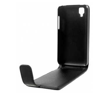 qMust Wiko Goa Flip Cover - hoesje met magneet sluiting - zwart