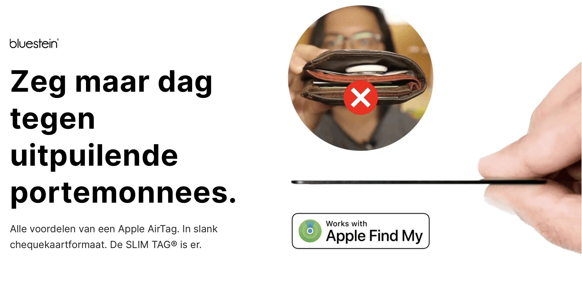 Bluestein SLIM TAG - AirTag op bankpas formaat? - iPhones, iPads en ...