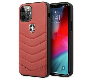 Ferrari Heritage Leather Back Case iPhone 12/12 Pro (6.1") - Rood Rood
