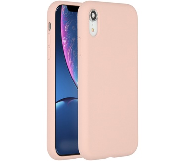 Accezz Liquid Silicone Backcover iPhone Xr - Roze (iPhone Xr) Roze