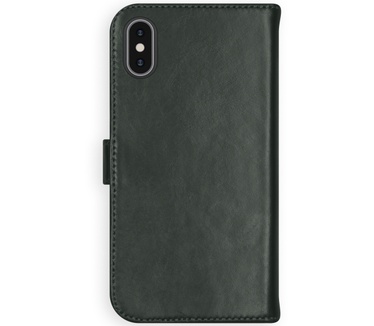 Selencia Echt Lederen Bookcase iPhone Xs - Groen