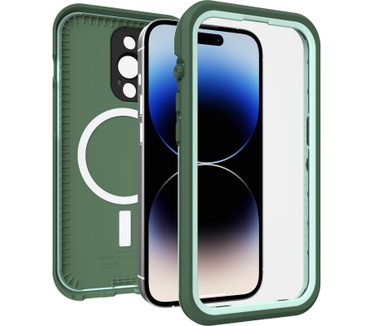 Otterbox OtterBox Fre-hoes voor iPhone 14 Pro voor MagSafe, waterdicht (IP68), schokbestendig, vuilbestendig, gestroomlijnd en dun met ingebouwde schermbeschermer, 5x getest volgens militaire standaard, Dauntless