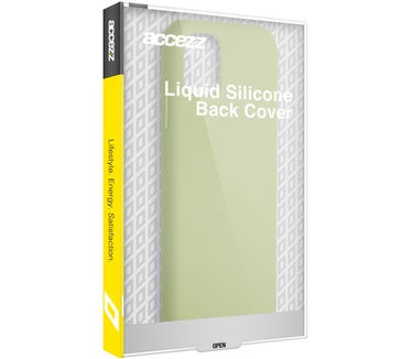 Accezz Liquid Silicone Backcover met MagSafe iPhone 15 - Groen