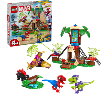 LEGO Marvel Spidey en Gobby's raptorstrijd bij de boomhut