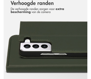 Accezz Premium Leather Slim Bookcase Samsung Galaxy S22 Plus - Groen
