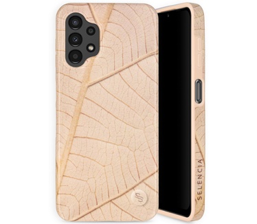 Selencia Aurora Fashion Backcover Samsung Galaxy A13 (4G) - Duurzaam hoesje - 100% gerecycled - Earth Leaf Beige