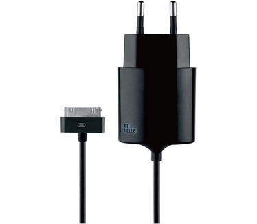 BeHello Travel Charger 30 pin with Cable (1,2m) 1A Straight Black