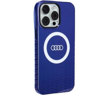 Audi IML Big Logo Back Case - iPhone 15 Pro Max (6.7") - Blauw Blauw