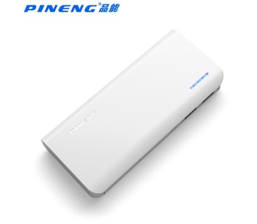 Pineng Pineng powerbank 10000mAh met LED indicator en zaklamp, 2 telefoons tegelijk opladen!