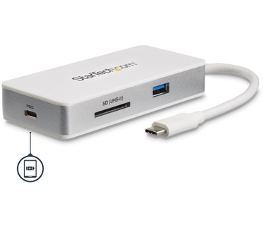 Startech.com USB-C 4-in1 multiport adapter SD (UHS-II) kaartlezer 100W Power Delivery 4K HDMI GbE 1x USB 3.0